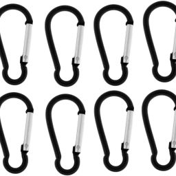 Carabiner Spring Clip Hook Keychain for Outdoor Hiking Travelling ( Pack of 8 ) Locking Carabiner-image-39