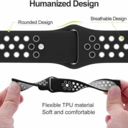 TECHWIND TW22SN3165GYBK 22MM Silicon Watch Belt - CHECK MODEL LIST/DESCRIPTION/IMAGES Smart Watch Strap image 2
