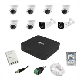 Impact by Honeywell 2MP 2 Bullet + 6 Dome CCTV +8 Channel DVR +1TB HDD+90 mtrs cable Cctv Camera Set Security Camera-image-93