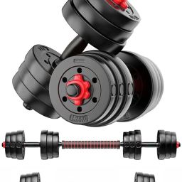 10 kg 3 In 1 Convertible Dumbbells & Barbell Home Gym Set Kit For Home Workout Home Gym Combo-image-4