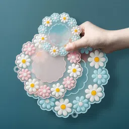 Silicone Placemats with Flowers Silicone Trivet-image-54
