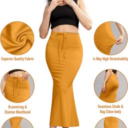 SHAYONAM FISS MUSTERD XL NEWCAST Lycra Blend Petticoat-image-83