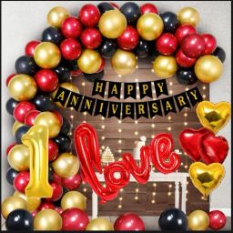 1st Happy Anniversary Decoration Kit - 72Pcs-17