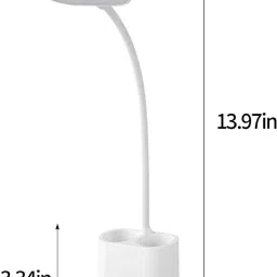 akr Powerful Rechargeable Table lamp Desk lamp Pen Stand USB Charging Study Lamp image 2