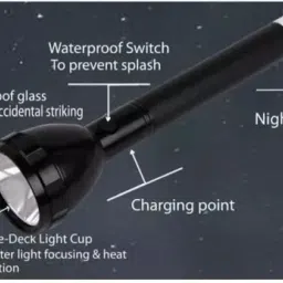 zeno volt 2 Mode 3000 mAh Battery 2W Rechargeable Emergency Light Lamp Flashlight Torch 8 hrs Lantern Emergency Light image 4