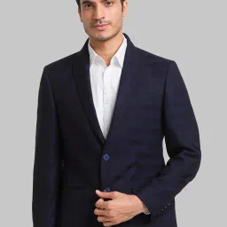Men Checkered Single Breasted Casual Blazer-image-73