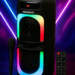 Neemax Tiger Super base Bluetooth FM AUX RGB Light karaoke mic Speaker 40 W Speaker 30 W Bluetooth Home Audio Speaker-48