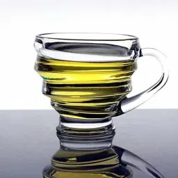 Pack of 6 Glass Pack of 6 Glass Spiral Shape Tea and Coffee Cups | Glass made cup set with zigzag design (Diwali Gift)-image-41