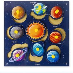 Solar System Peg Blocks Board Educational Solar System With All Planet Space Toy-14
