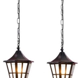 Ceiling Hanging Light String Lamp Scones Wall Pendant Modern Stylish Classic look Lighting for Home Decoration Vintage Bedroom Living Dining Table Kitchen Balcony Hall Office Hotel Décor Interior Fixture (Pack of 2)(Bulb Not Included) Chandelier Ceiling Lamp-8