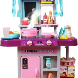 himanshu tex Kitchen Set for Kids Girl 42 Piece Kitchen Set, Smoky, Music,Real Water Tap-picture-38