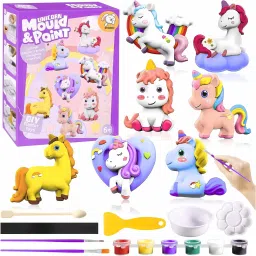 DIY Unicorn Kingdom Mould & Paint Craft Kit for Kid Mold Paint Magnet Sheet-image-8