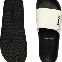 chupps Flow White/Black Men's Comfortable Slides & Flip Flop Men Slides image 3