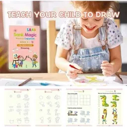 jellypops Magic Practice Copybook (4 BOOK+10REFILL+ 1Pen +1 Grip) Number Tracing Book image 4