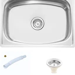 Premium Quality Kitchen Sink indal Stainless Sink 24 X 18 X 9 Inches (4 kg) with Kitchen Sink Coupling Vessel Sink-image-47