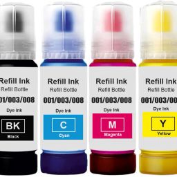 verena 001/003/008 Refill Ink Compatible For L5190,L3150,L4150,L4160,L3150,L4150 70ML Black + Tri Color Combo Pack Ink Bottle-19