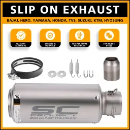 Bajaj, Hero, Yamaha, Honda, TVS, Suzuki, KTM Universal For Bike Slip-on Exhaust System-picture-22