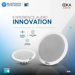 OOKA AUDiO Twins 707 Ceiling Speaker, 6.5" Full Range Flush Mount 20W RMS 100V, 20 W Bluetooth Home Audio Speaker-5