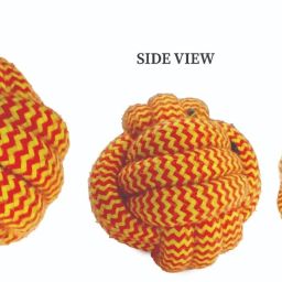 Natural Dog Rope Ball for Puppy Teething, Ball Dog Toys for Puppies Red and Yellow-11
