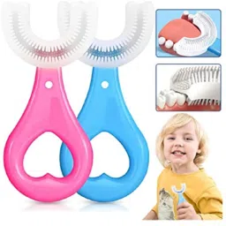 2 U Shaped Manual Toothbrush Silicone Brush Head Ultra Soft For Baby Ultra Soft Toothbrush-13