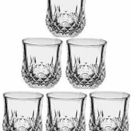 (Pack of 6) (Pack of 6) Cornier Shot Glass, Ideal For Vodka Whisky Tequila, Crystal Glass, 30 ml Glass Set (30 ml, Glass) Glass Set Shot Glass-image-48