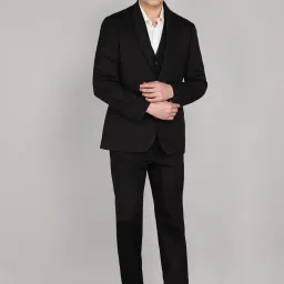 Men REG FIT.SHAWL COLR TUX WITH VNECK WC Solid Suit-image-26