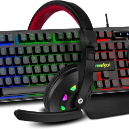 Frontech Dragon Warrior 4 in 1 Gaming (Keyboard + Mouse + Mouse Pad + Headphone)KB-0038P Combo Set image 1