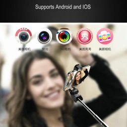 BUY SURETY New Arrival High Quality 3in1 Selfie Stick multi-function Wireless Bluetooth XT-01 , XT-02 Selfie Stick with Remote Shutter 360 Rotate Extendable Handheld Foldable Mini Tripod Stand Foldable, selfie stick, tripod, bluetooth shutter for Smartphones Professional Remote Control Selfie Stick Monopod Kit, Tripod image 4