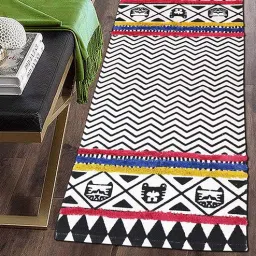 the home talk Multicolor Cotton Flat Weave 60x24 Inches Bed Side Runners-picture-23