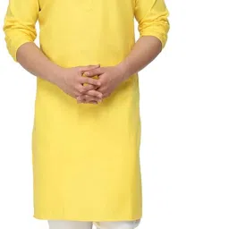 Men Cotton Blend Kurta Pyjama Set-image-5
