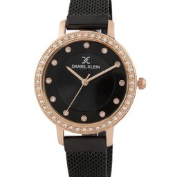 Daniel Klein Women Black Textured Analogue Watch DK.1.12418-7-image-38