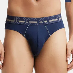 Jockey Men Pack of 2 Navy Blue Solid Modern Low-Rise Briefs US17-0205-17
