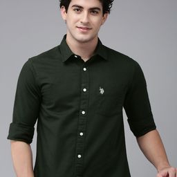 U.S. Polo Assn. Tailored Fit Cotton Linen Casual Shirt-image-33