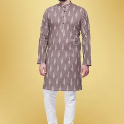 SHIWAM ETHNIX Printed Thread Work Block Print Kurta-30