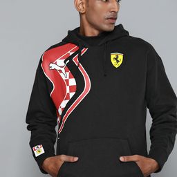 PUMA Motorsport Men Black Printed Hooded Sweatshirt-image-73