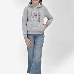 Crimsoune Club Girls Embelished Sequined Hooded Cotton Pullover-image-18