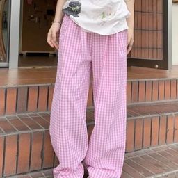 StyleCast Women Checked Loose Fit Mid-Rise Trousers-image-79