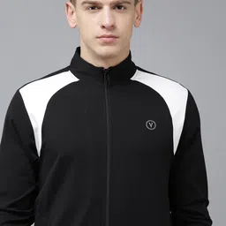 Van Heusen Flex Men Solid Knitted Active Fit Bomber Jacket-14