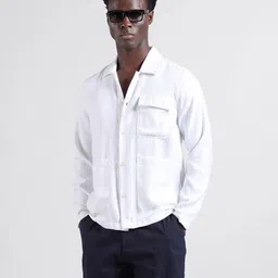 The Indian Garage Co Men Regular Fit Textured Dobby Shirt-picture-34