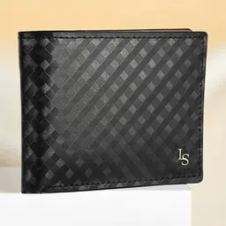 LOUIS STITCH Men Jet Black Spanish Leather Two Fold Wallet with RFID Protection-22
