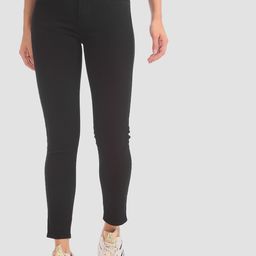 Flying Machine Women Black Slim Fit Mid-Rise Clean Look Stretchable Jeans-image-54