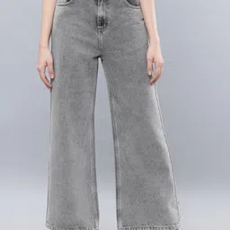 Tokyo Talkies Women Grey Flared Jeans-image-54