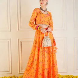 Shae by SASSAFRAS Printed Ready to Wear Lehenga &-image-55