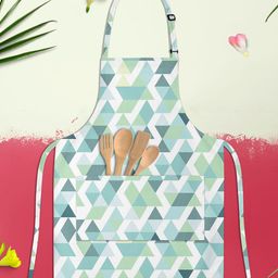 ArtzFolio Kids White & Grey Printed Cotton Aprons-14