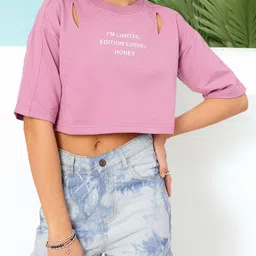 DressBerry Cut Out Detail Printed Boxy Sweatshirt-image-39