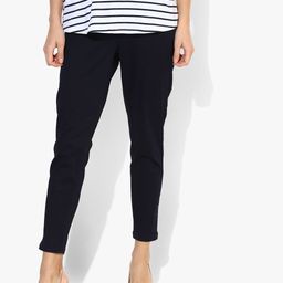 Navy Blue Solid Jeggings-24