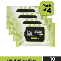 PEESAFE Set of 4 Women Natural Intimate Wipes-3