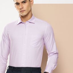 INVICTUS Pure Cotton Slim Fit Checked Formal Shirt-image-37