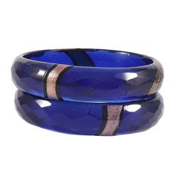 NMII Set Of 2 Diamond Pattern Glossy Kada Bangles-35