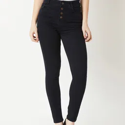 Miss Chase Women Black Skinny Fit High-Rise Clean Look Jeans-image-55